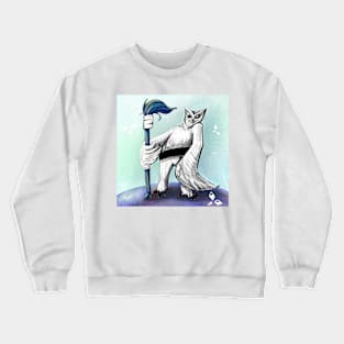 Owl with brush Crewneck Sweatshirt